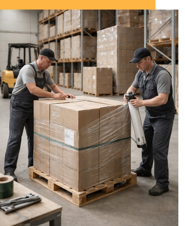 Упаковка и паллетирование грузов от 3588 руб: защита и крепление