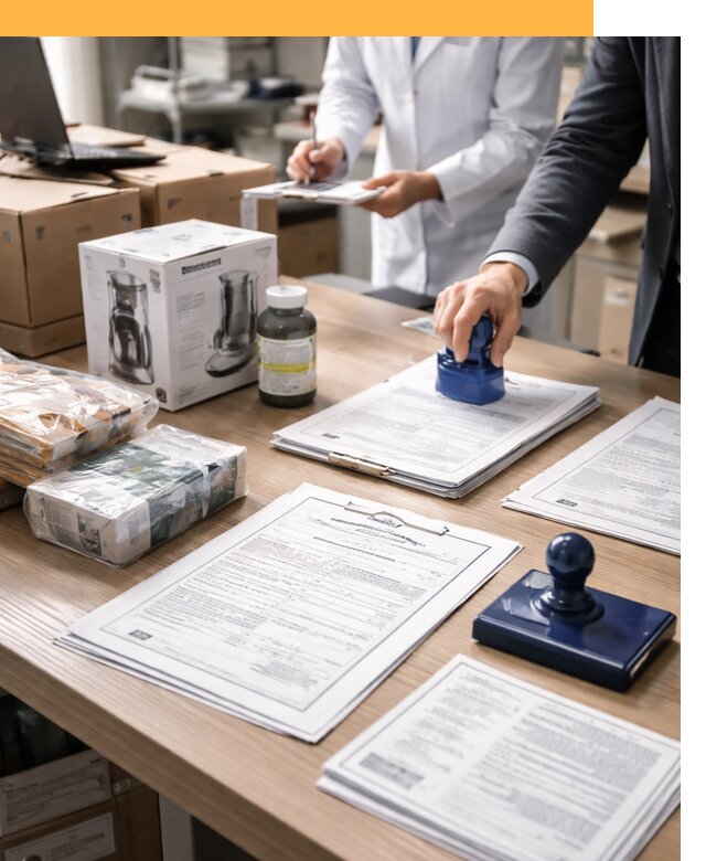 Сертификация импортных товаров от 12302 с таможенным сопровождением